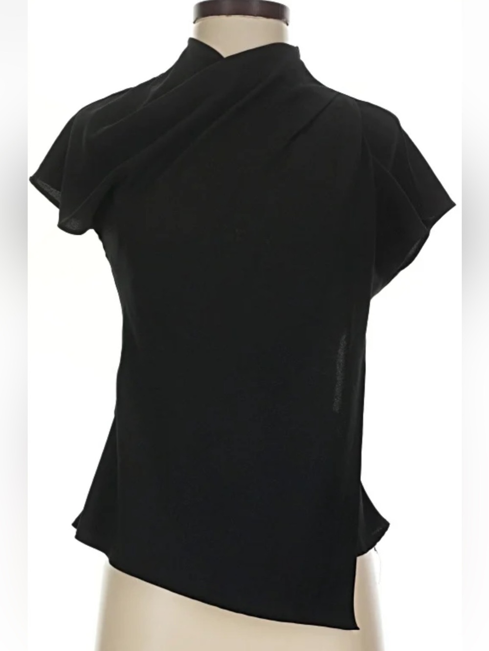 Topshop Black Asymmetrical Blouse